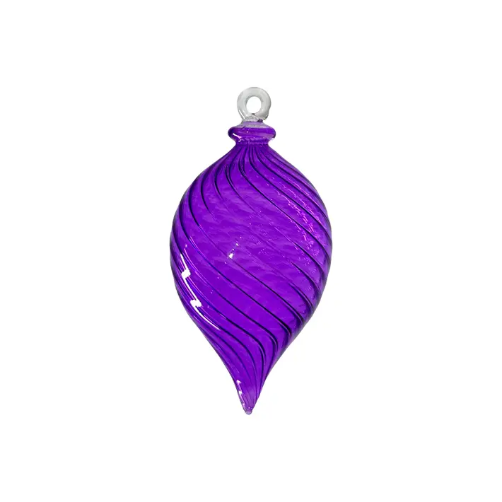 Подвес МИНДАЛЬ L14 см H7 см, стекло, фиолетовый