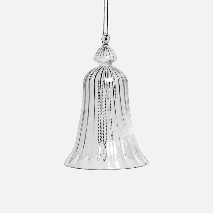 Подвес ручной работы КОЛОКОЛЬЧИК 9x13 см, стекло, прозрачный