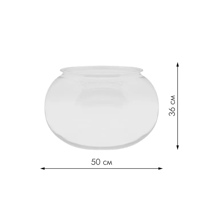 Ваза 50x36 см, поликарбонат, прозрачный