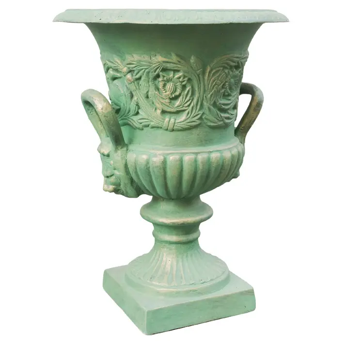 Кашпо в римском стиле 38х48 см, фибергласс, зеленый