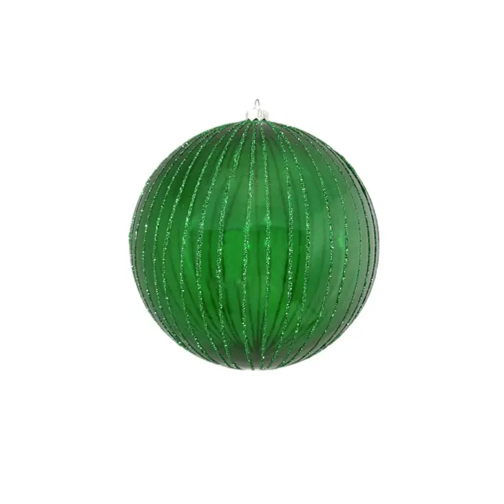 Шар D15 см, пластик, зеленый