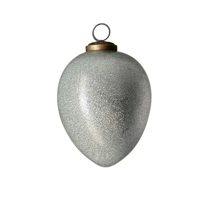 Подвес ЯЙЦО H12 см, стекло, радужный