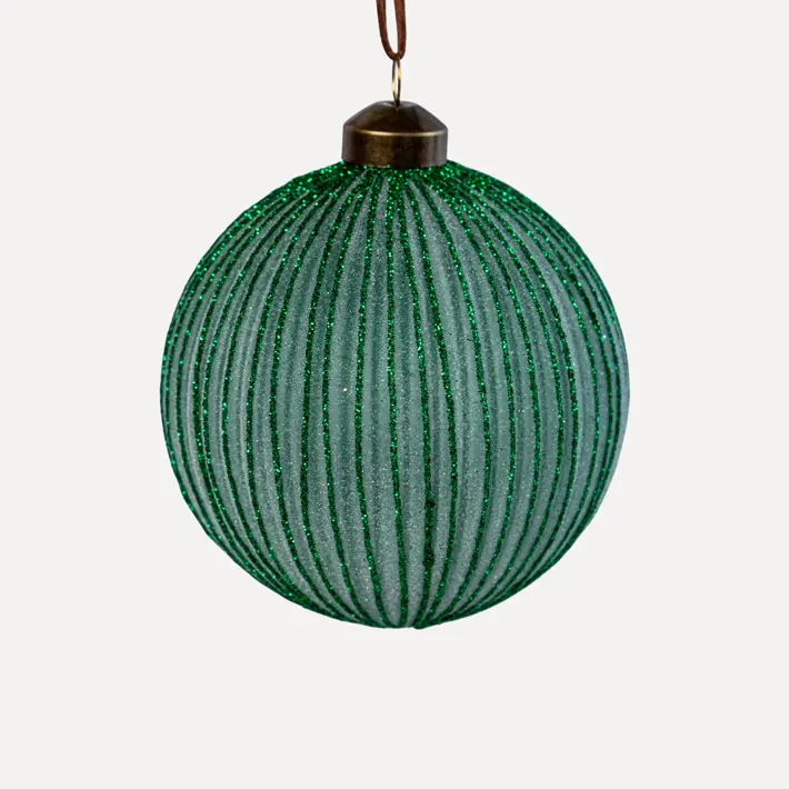 Шар D10 см, стекло, зеленый