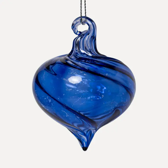 Подвес ЛУКОВИЦА D6 см, стекло, синий