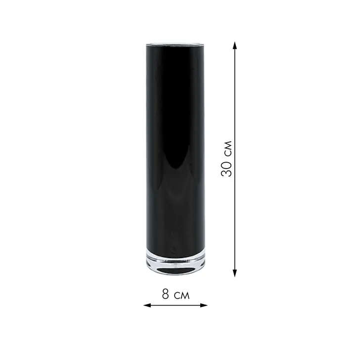Ваза 8х30 см, поликарбонат, чёрный