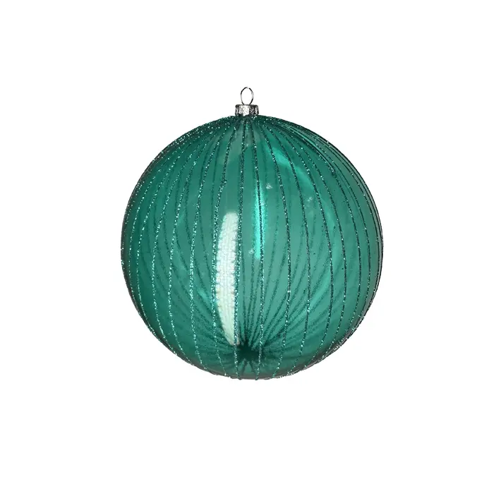 Шар D15 см, пластик, бирюзовый