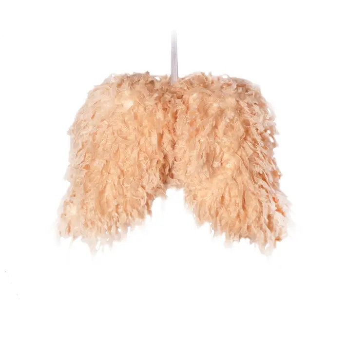 Подвес КРЫЛЬЯ 24х18 см, пенопласт, текстиль, светло-розовый