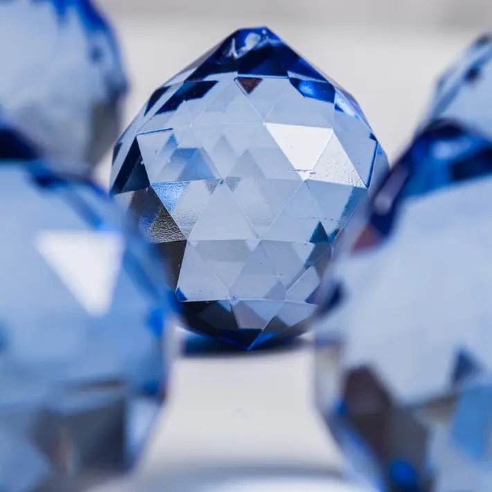 Хруст. шар, 5 шт, голубой