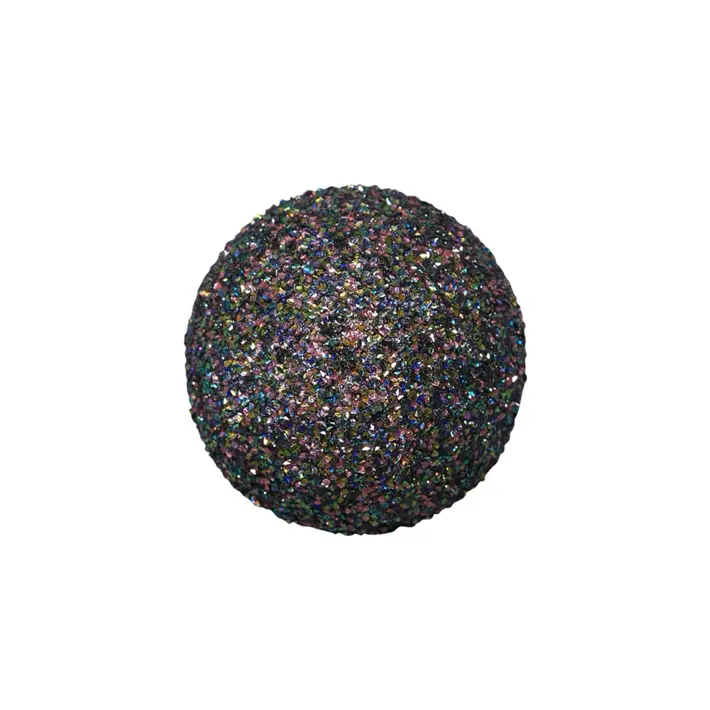 Шар D10 см с блёстками, пенопласт, синий, мультиколор
