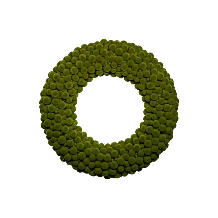 Венок D25 см, пенопласт, зеленый