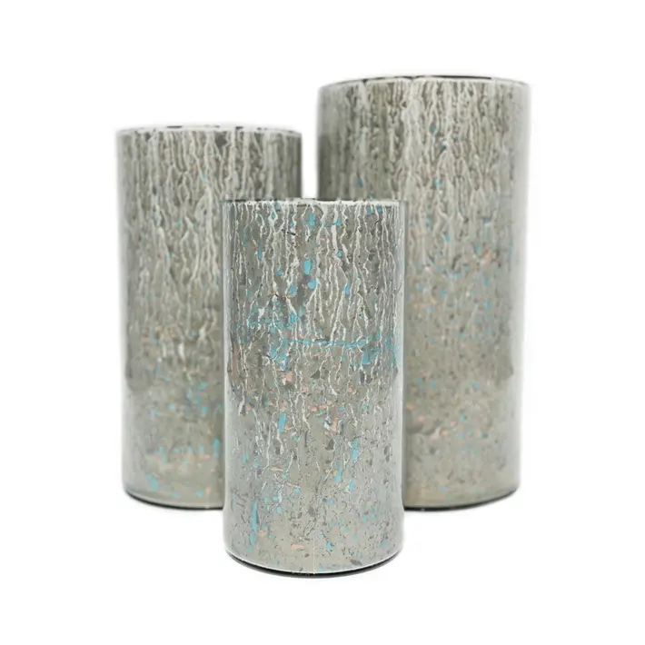 Ваза 28,5х15 см, стекло, серебряный