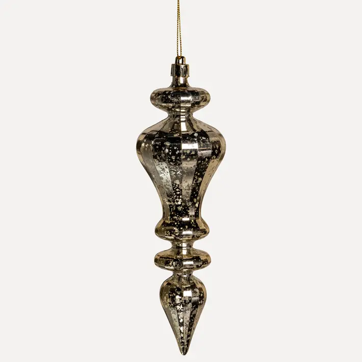 Подвес H19 см, пластик, золотой