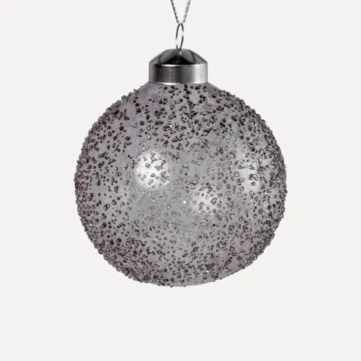 Шар D8 см, стекло, светло-коричневый