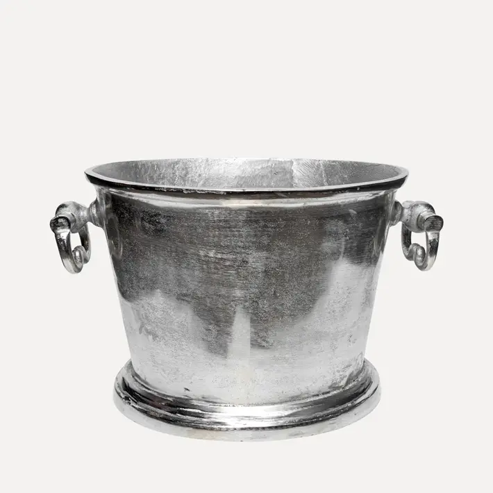 Ваза 37x25x24 см, металл, серебряный