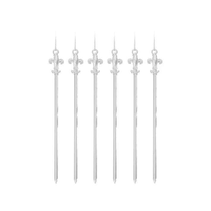 Подвесы в наборе СОСУЛЬКИ Н12 см, 6 шт, стекло, прозрачный