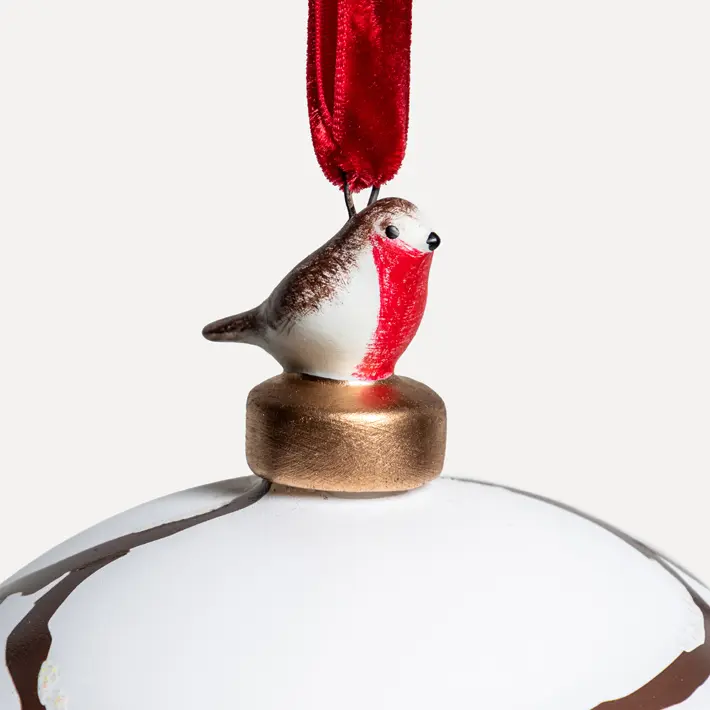 Шары в наборе D10 см, 3шт, стекло, белый