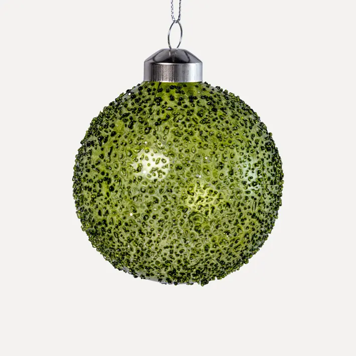 Шар D8 см, стекло, зеленый