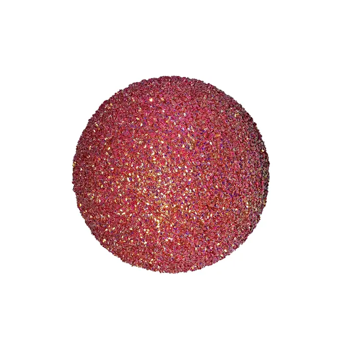 Шар с блёстками D20 см, пенопласт, фуксия, мультиколор
