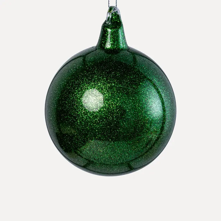 Шар D10 см, стекло, зеленый