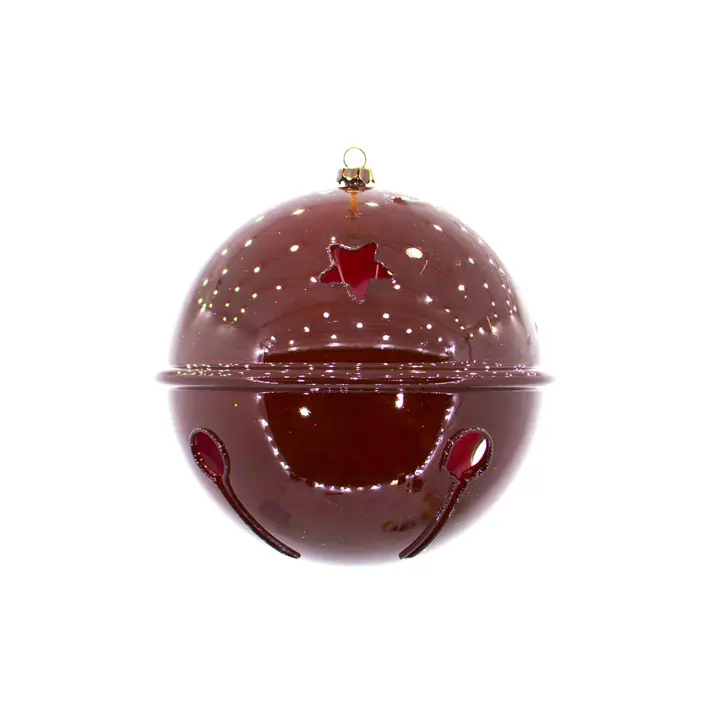 Шар D15 см, пластик, бордовый