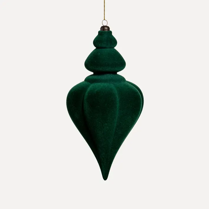 Подвес H24 см, пластик, флок, темно-зеленый