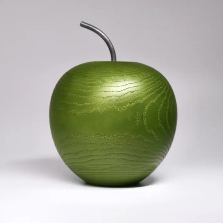 Фигура ЯБЛОКО 13х16 см, дерево, зеленый