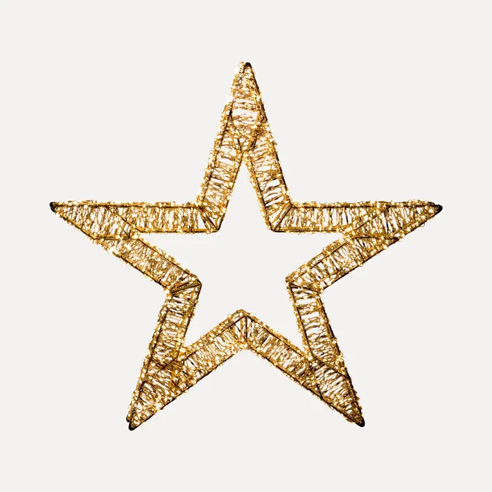 Звезда LED D50 cм, металл, золотой