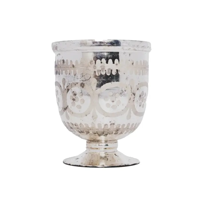 Ваза H16 см, стекло, золотой