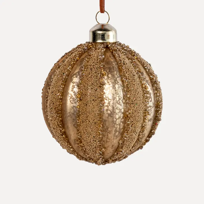 Шар D8 см, стекло, темно-бежевый