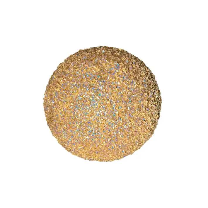 Шар с блёстками D15 см, пенопласт, шампань, мультиколор