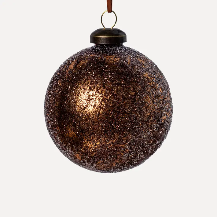 Шар D8 см, стекло, медный