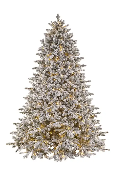 Ель заснеженная с лампочками ВИЗАНТИЙСКАЯ H240 см, пластик, металл, белый