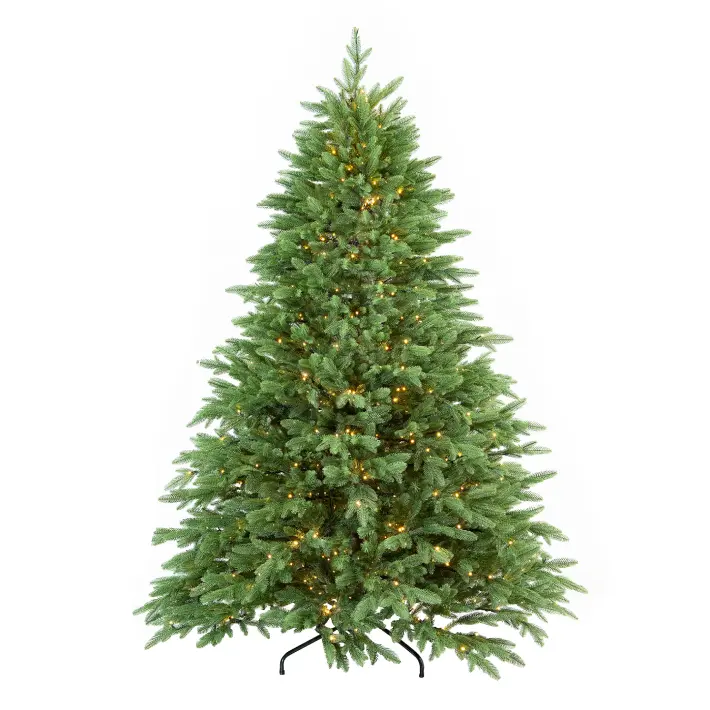 Ель искусственная с лампочками РОМАНОВСКАЯ H210 см, пластик, металл, зеленый