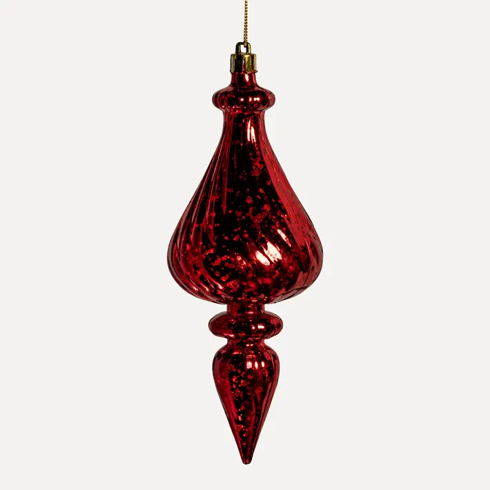 Подвес H18 см, пластик, красный