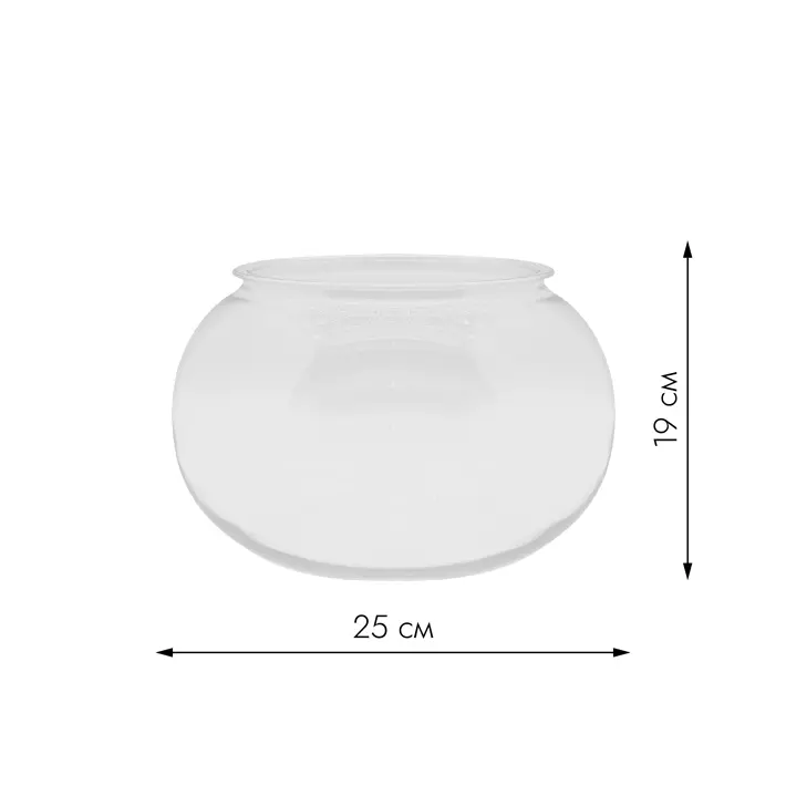 Ваза 25х19 см, поликарбонат, прозрачный