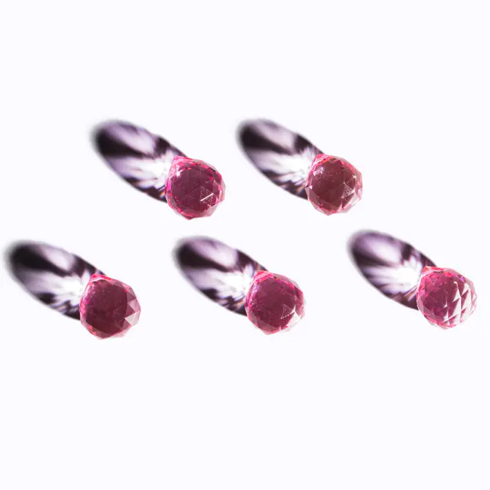 Хруст. шар, 5 шт, розовый