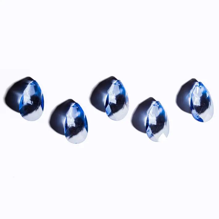 Хруст. капля, 5 шт, голубой