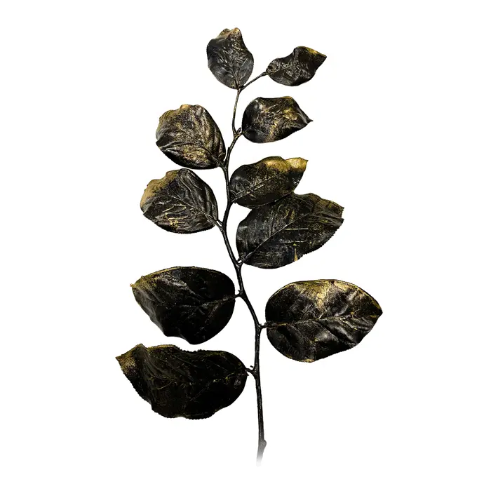 Ветвь гаультерии H76 см, пластик, золотой, чёрный