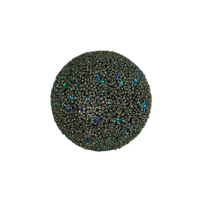 Шар D12 см с блёстками, пенопласт, темно-серый