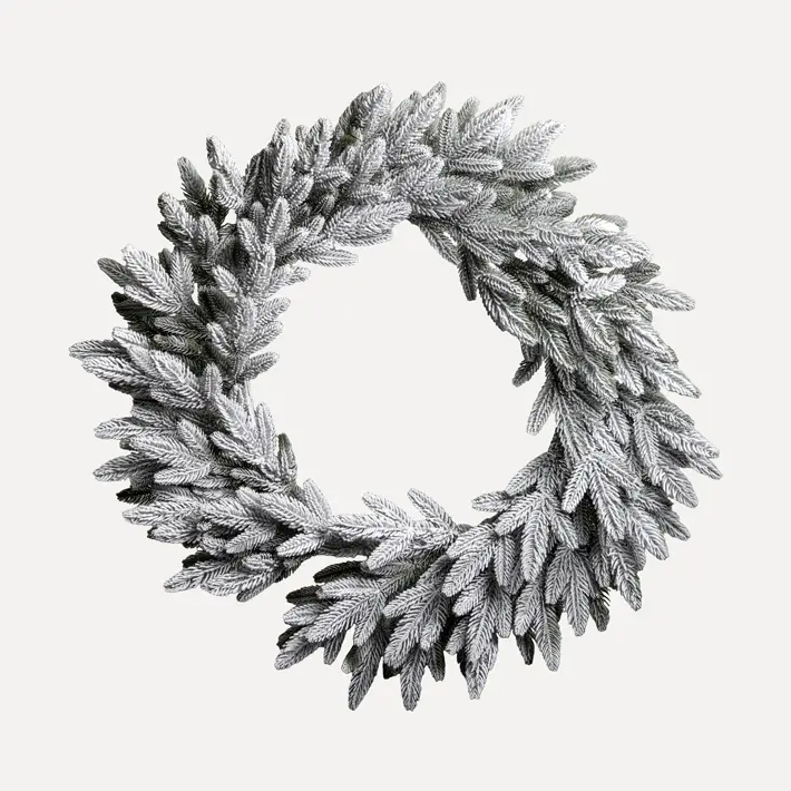 Венок рождественский заснеженный Романовский 90 см
