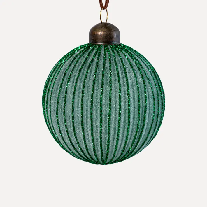 Шар D8 см, стекло, зеленый