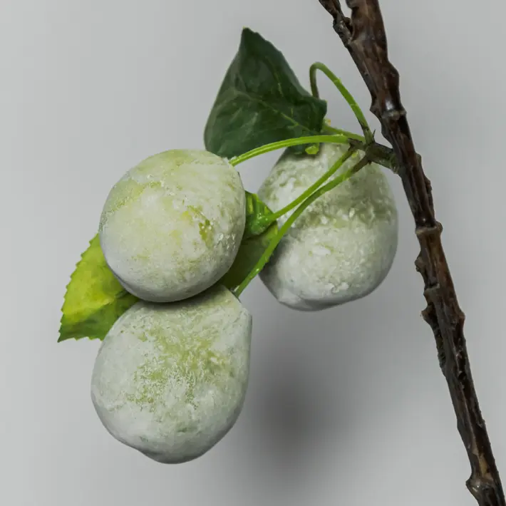 Ветвь сливы H88 см, пластик, зеленый