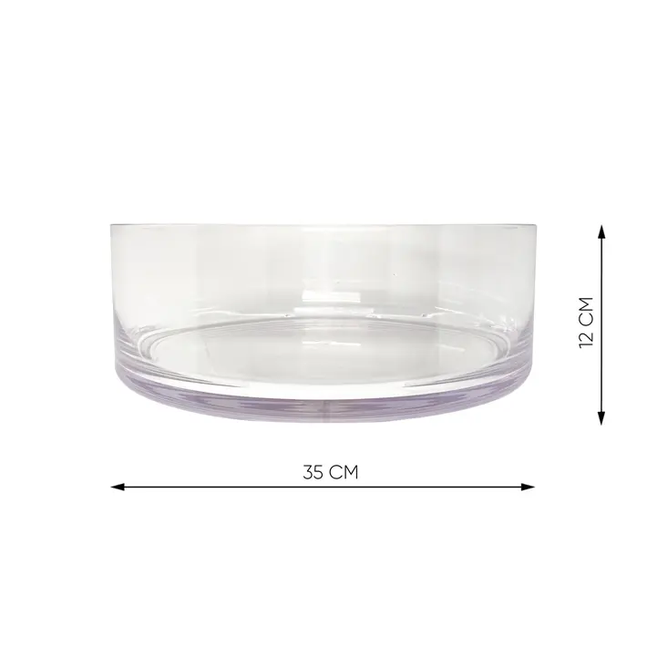 Ваза 35х12 см, поликарбонат, прозрачный