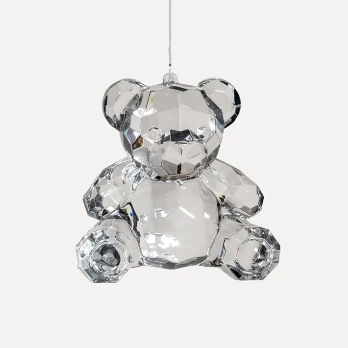 Подвес МЕДВЕДЬ 10х12 см, акрил, прозрачный