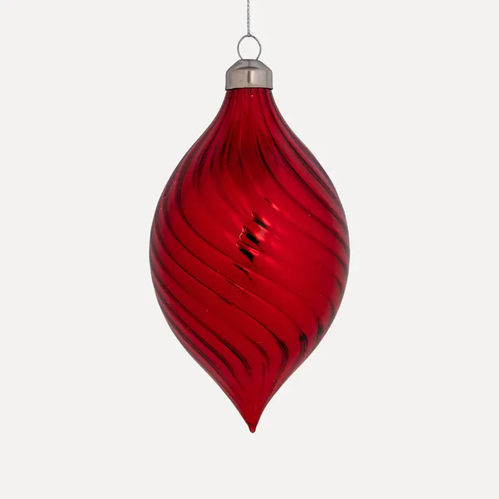 Подвес МИНДАЛЬ 6x12 см, стекло, темно-красный Подвес МИНДАЛЬ 6x12 см, стекло, темно-красный
