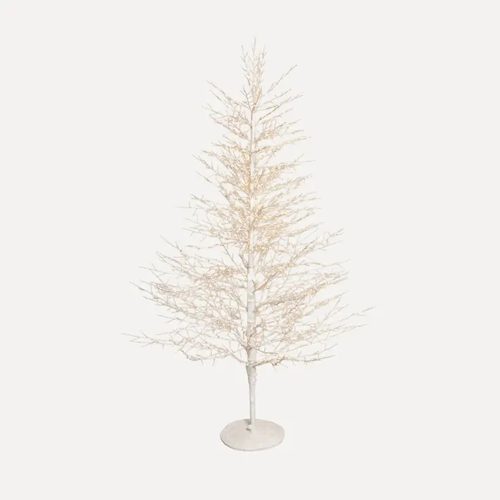 Дерево с мерцающим эффектом LED H210 см, пластик, металл, белый