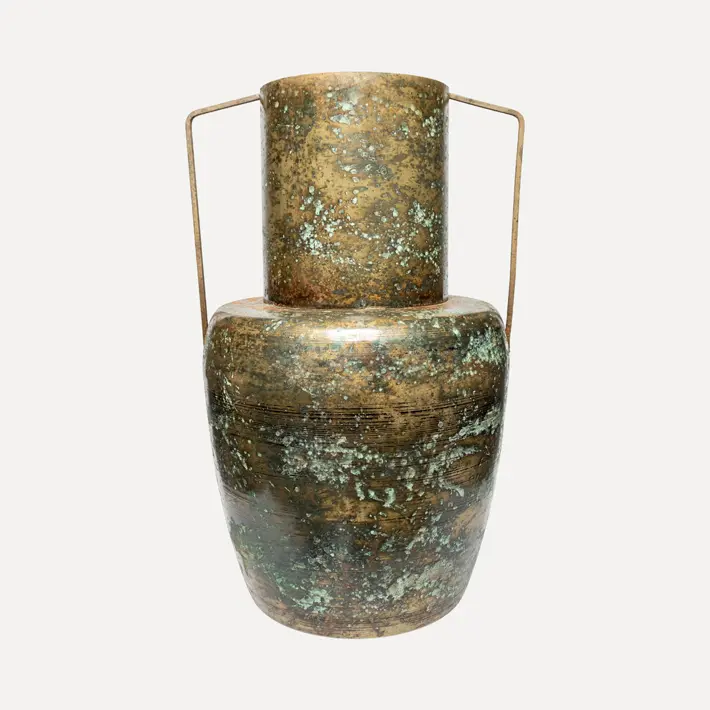 Ваза 36x33x51 см, металл, зеленый