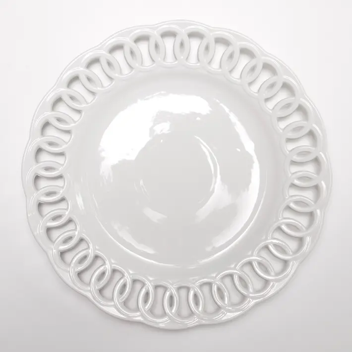 Комплект тарелок, 30,5 см, 2 шт, фарфор, белый