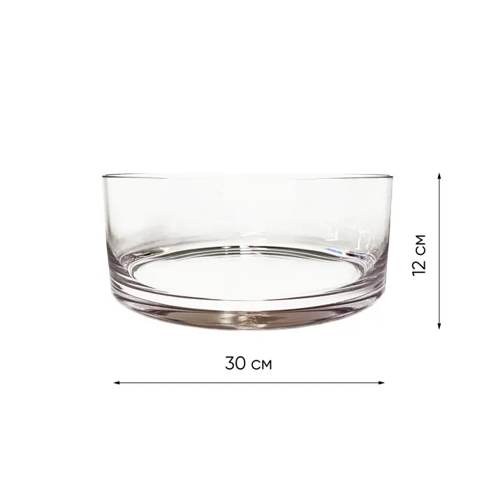 Ваза 30х12 см, поликарбонат, прозрачный