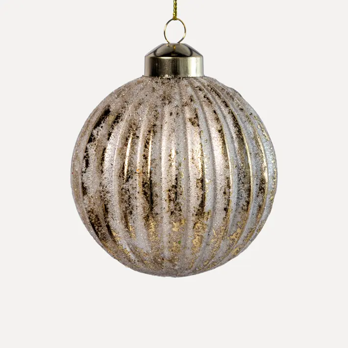 Шар D8 см, стекло, золотой